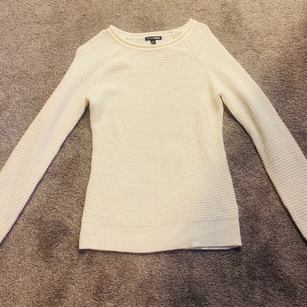 Fashion Nova off white sweater